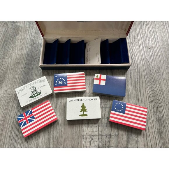 Vintage Bicentennial U.S. Flags Playing Cards Set of Six Decks 1776-1976 - Picture 10 of 11